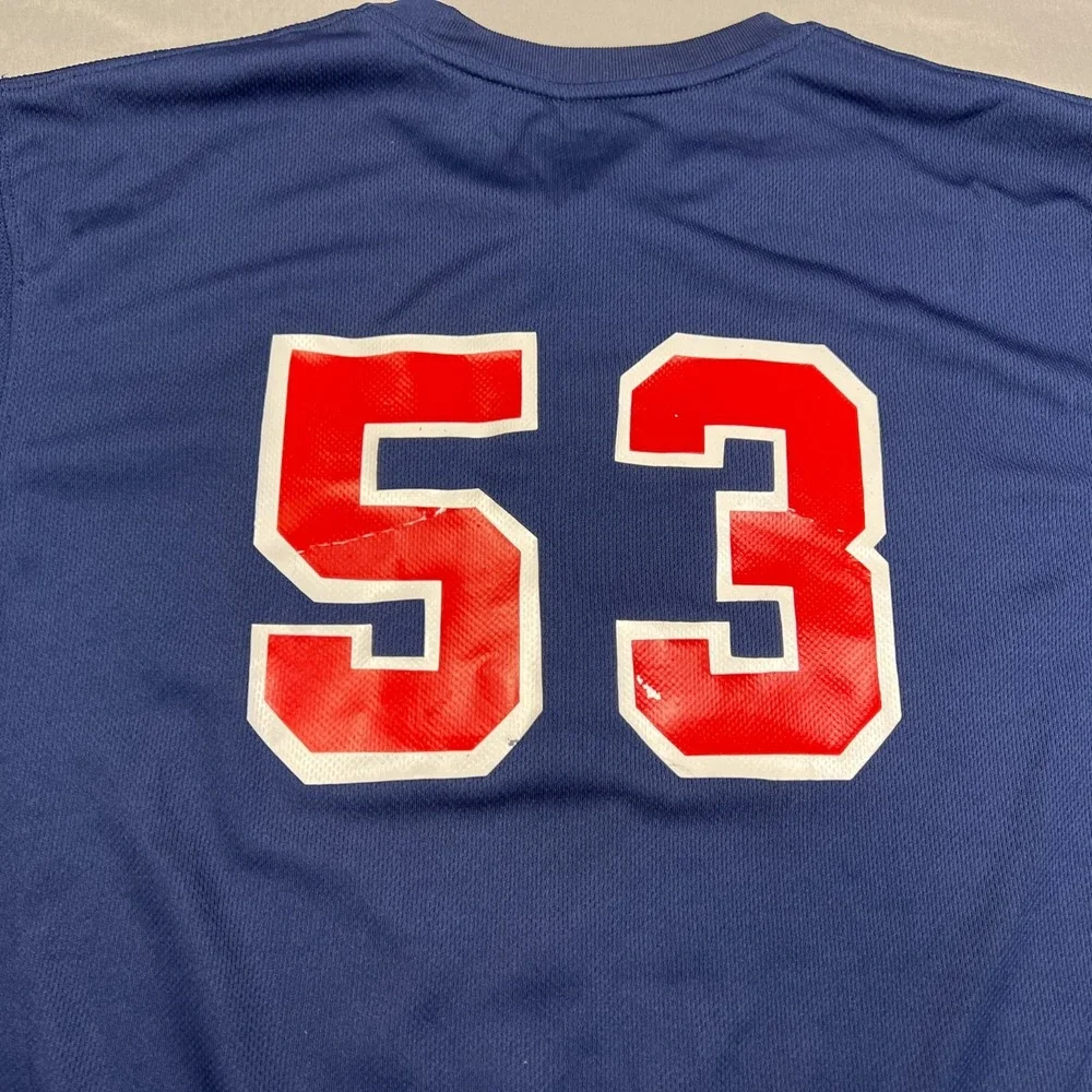 Russell Athletic MLB Minnesota Twins #53 Jersey Youth XL Buttoned Blue Shirt